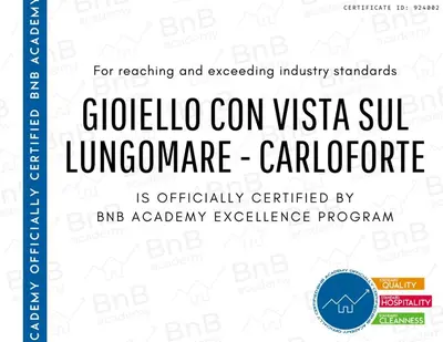 Certificato, attestato, insegna o altro documento esposto da Carloforte - Jewel on the seafront promenade