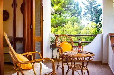 Balcone o terrazza di S'Arenada 1P, villa only 600m from the beach