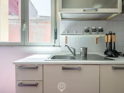 Cucina o angolo cottura di La Finestra sul Corso