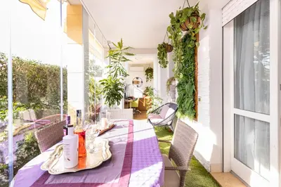 Balcone o terrazza di Suite at Quartello Poetto private patio park and parking