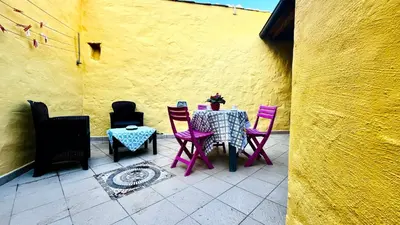 Patio o area all'aperto di The Blue Sea Apartments
