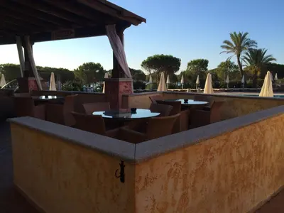 Ristorante o altro punto ristoro di Holiday Home Gemütliches Ferienhaus mit Kamin in Porto Tramat by Interhome