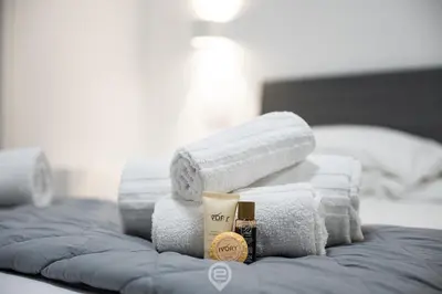 Letto o letti in una camera di Appartamento Antica Parruccheria