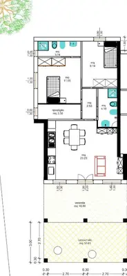 Planimetria di Villetta Sea-Beach 1A
