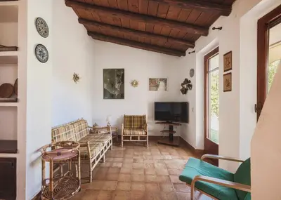 TV o dispositivi per l'intrattenimento presso Villa Elena 200m from the beach