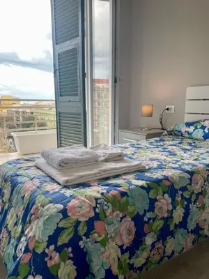 Letto o letti in una camera di Stefy House - Apartment in Cagliari- super Balcony