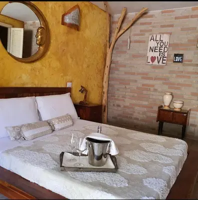 Letto o letti in una camera di B&B da Pia