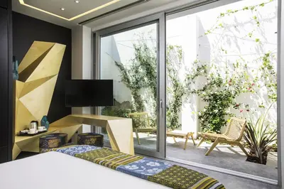 Letto o letti in una camera di Villa Vi