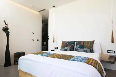 Letto o letti in una camera di Villa Vi