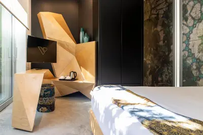 Letto o letti in una camera di Villa Vi