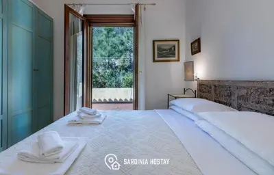 Letto o letti in una camera di Villa Emilietta