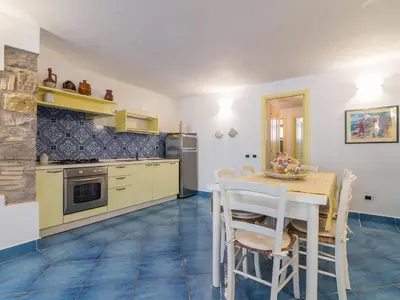 Cucina o angolo cottura di Taccarossa casa azzurra