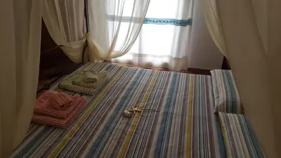Letto o letti in una camera di Trivano panoramico
