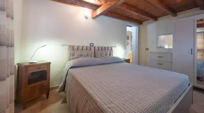 Letto o letti in una camera di Comfortable apartment in Capitana 50 sqm, sea view, garden