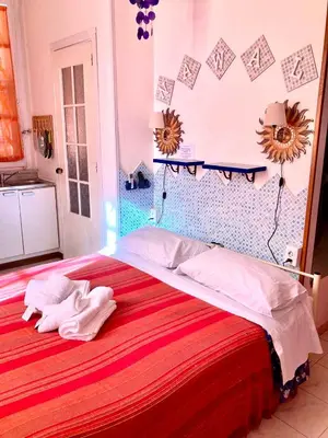Letto o letti in una camera di Villa Arazurrina