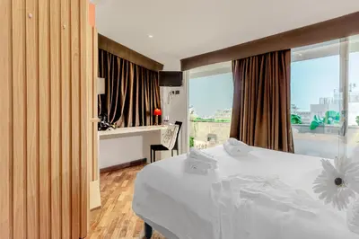 Letto o letti in una camera di Il Panoramico Rooms