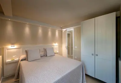 Letto o letti in una camera di Villa Aurora