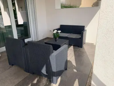 Area soggiorno di AppartArbus white suite
