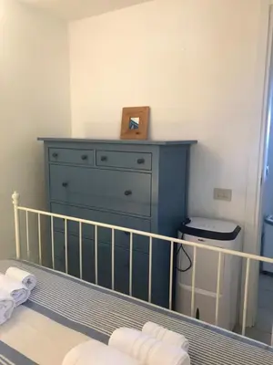 Letto o letti in una camera di Domus Luna Apartment with sea view Villasimius