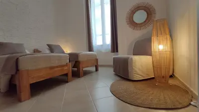 Letto o letti in una camera di Nell'Azzurro