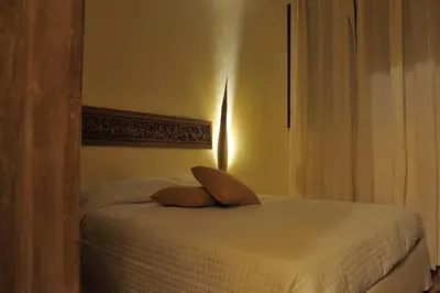 Letto o letti in una camera di Villa Charlie
