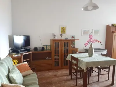 TV o dispositivi per l'intrattenimento presso Casa Vacanze Fronte Mare Calasetta 