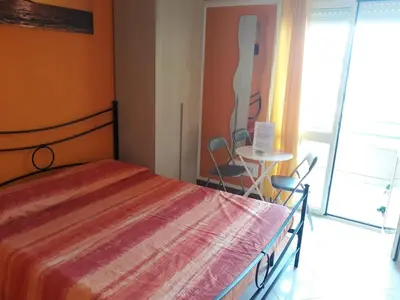 Letto o letti in una camera di B&B Panorama Cagliari