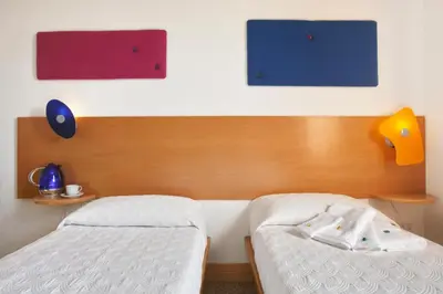Letto o letti in una camera di CampuSpace