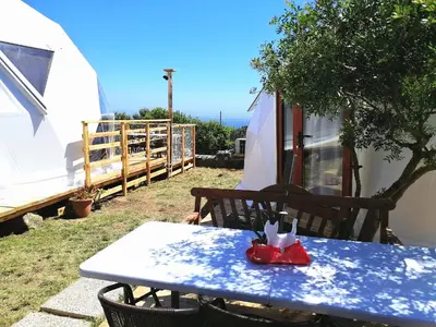 Balcone o terrazza di B&B Glamping Semaforo Capo Sperone