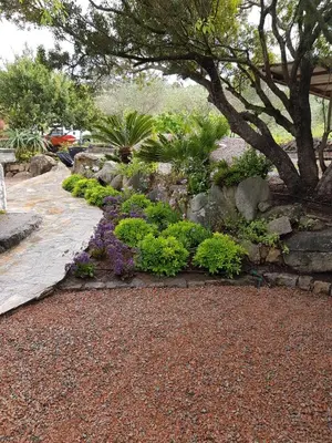 Giardino di VILLA MILVIO con accesso privato in spiaggia