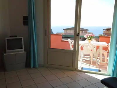 Balcone o terrazza di Appartamento Elegante E Panoramico Con Splendida Vista Mare