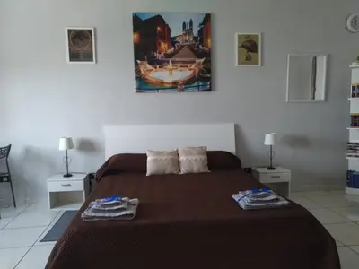 Letto o letti in una camera di Sa Sindria