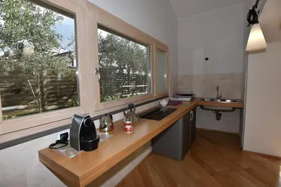 Cucina o angolo cottura di Casa Viola, splendido soggiorno sul mare