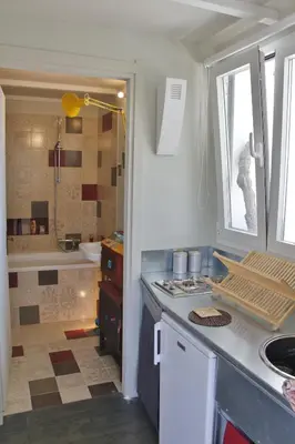 Cucina o angolo cottura di Mini Attico panoramico con terrazza