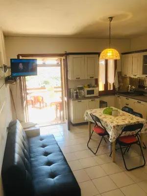Cucina o angolo cottura di Sardegna-Ferienwohnung mit emotionale Meeres Blick