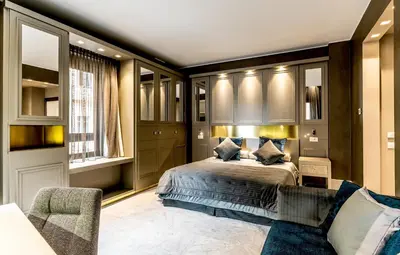 Letto o letti in una camera di Palazzo Doglio