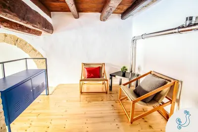 Area soggiorno di Scuderie Reali - Loft in Castello, old town