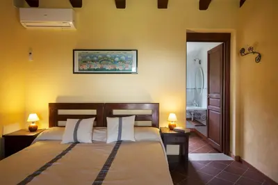 Letto o letti in una camera di TerreMesu Eco Country House with Pool 6 10 Guests near Costa Rei Castiadas