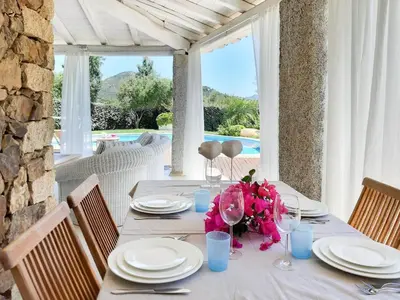 Piscina di Villa Bougainvillea con piscina e giardino privato a pochi passi dal mare o nelle vicinanze