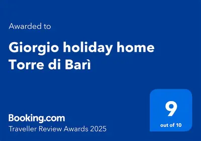 Certificato, attestato, insegna o altro documento esposto da Giorgio holiday home Torre di Barì