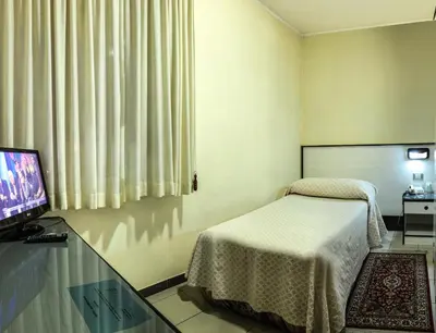 TV o dispositivi per l'intrattenimento presso Hotel Quadrifoglio