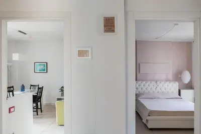 Letto o letti in una camera di Delizioso appartamento in villino indipendente