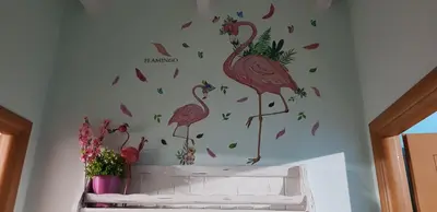 Letto o letti in una camera di Casa vacanze El Flamingo Rosa