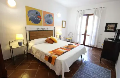 Letto o letti in una camera di Villa Lucrezia