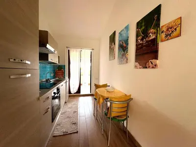 Cucina o angolo cottura di Costa Rei Bilo Turagri vista mare