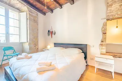Letto o letti in una camera di Archi di Castello, Storia e Design 3Br-WiFi-AC
