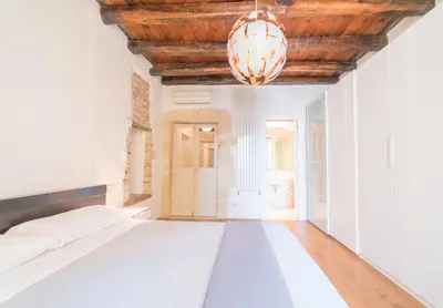 Letto o letti in una camera di Archi di Castello, Storia e Design 3Br-WiFi-AC