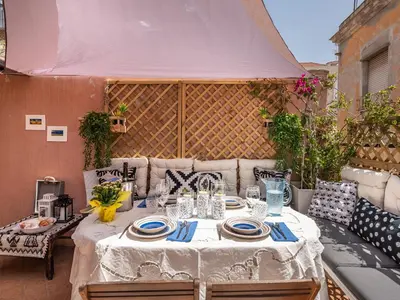 Area soggiorno di Cagliari Marina House