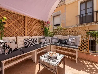 Area soggiorno di Cagliari Marina House