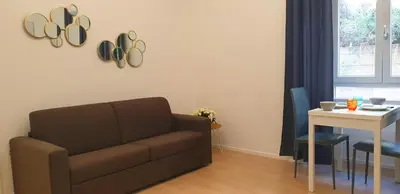 Area soggiorno di Space Apartment